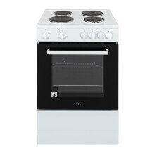 Willow 68L White Freestanding Single Cavity Electric Cooker, 4 Burners