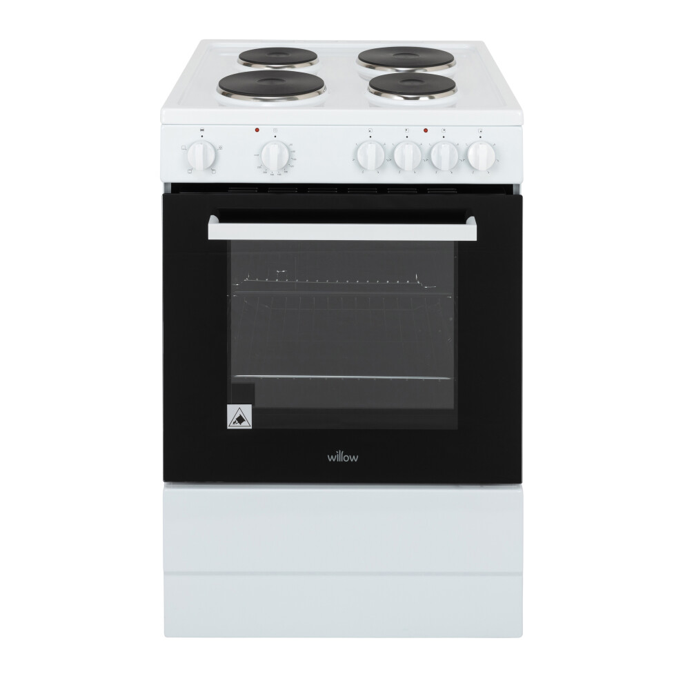 Willow 68L White Freestanding Single Cavity Electric Cooker, 4 Burners
