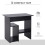 Homcom HOMCOM Compact Small Computer Table Wooden Desk Keyboard Tray Storage Black 4