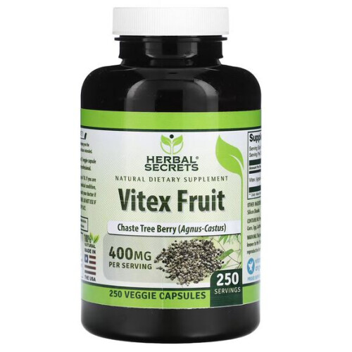 Φυσικά Σекρέτα, Φρούτα της Βιτέξ, 400 mg, 250 Βεγέταρια Πίλλοι