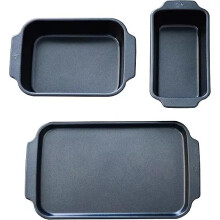 3pc EXTRA STRONG Non-Stick Oven Double Layer Lasagna Loaf Pan & Baking Tray Set