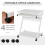 Homcom HOMCOM Movable Computer Desk with 4 Moving Wheels Sliding Keyboard Tray White 3