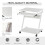 Homcom HOMCOM Movable Computer Desk with 4 Moving Wheels Sliding Keyboard Tray White 5