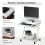 Homcom HOMCOM Movable Computer Desk with 4 Moving Wheels Sliding Keyboard Tray White 4