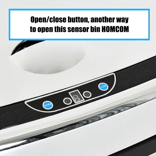Homcom HOMCOM 68L Sensor Dustbin Stainless Steel Automatic Kitchen Waste Bin Silver 2