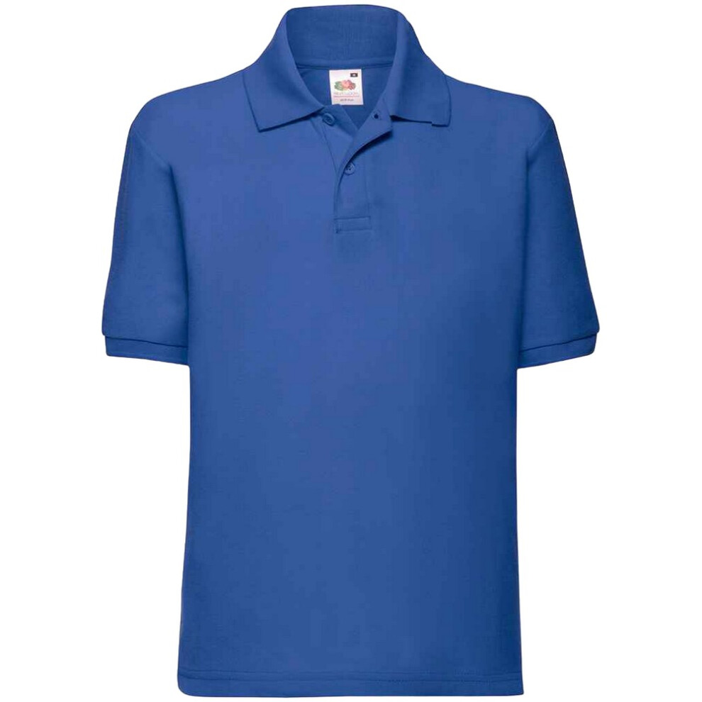 (14-15 Years, Royal Blue) Fruit Of The Loom Childrens/Kids Poly/Cotton Pique Polo Shirt