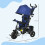 Homcom HOMCOM 6 in 1 Kids Trike, Stroller with Parent Handle, Blue 3