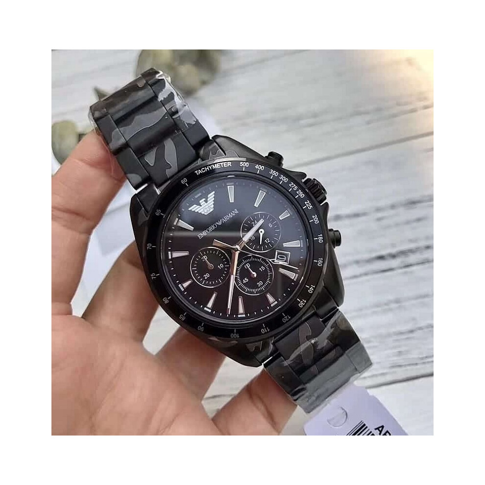 EMPORIO ARMANI AR11027 MENS WATCH BLACK BRACELET BLACK DIAL BLACK CASE