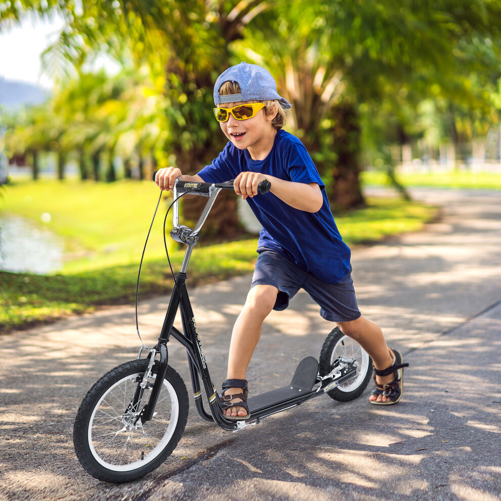 homcom-teen-scooter-adjustable-height-dual-brakes-rubber-wheels-kickstand--black