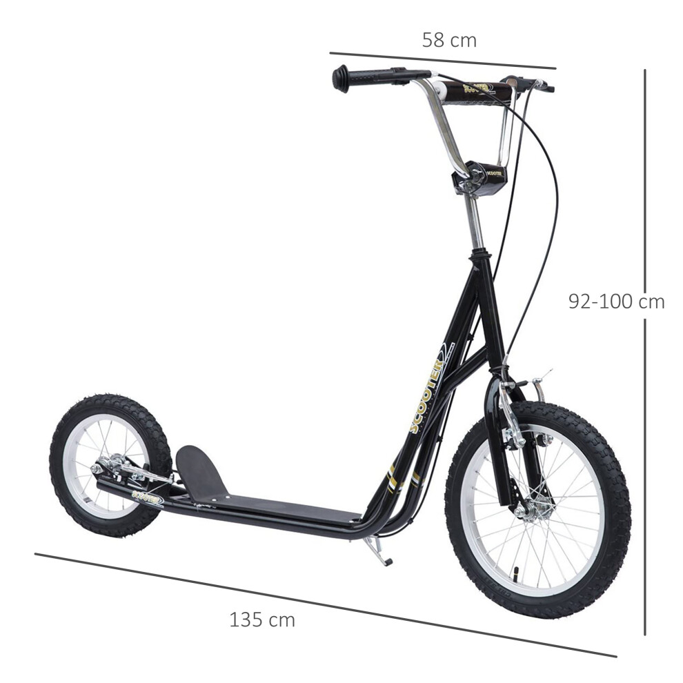 homcom-teen-scooter-adjustable-height-dual-brakes-rubber-wheels-kickstand--black