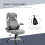 Vinsetto Vinsetto Fabric Office Desk Chair with Adjustable Height Tilt Function Grey 3