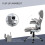 Vinsetto Vinsetto Fabric Office Desk Chair with Adjustable Height Tilt Function Grey 6