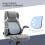 Vinsetto Vinsetto Fabric Office Desk Chair with Adjustable Height Tilt Function Grey 5