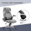 Vinsetto Vinsetto Fabric Office Desk Chair with Adjustable Height Tilt Function Grey 7