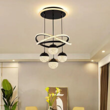 (clover four-ball model black 135W) Hall Chandelier Modern Simple Starry Sky Nordic Bar Lamps