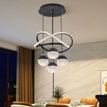 (model black) Hall Chandelier Modern Simple Starry Sky Nordic Bar Lamps