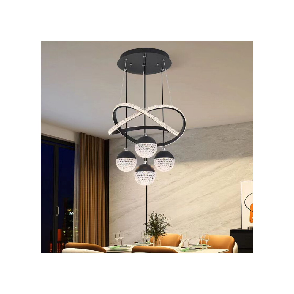 Srj Star (Model ) Hall Chandelier Modern Simple Starry Sky Nordic Bar Lamps Black