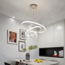 (hanging white 120W) Hall Chandelier Modern Simple Starry Sky Nordic Bar Lamps