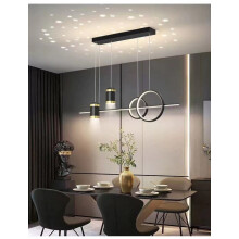 (pendant black 100W) Hall Chandelier Modern Simple Starry Sky Nordic Bar Lamps