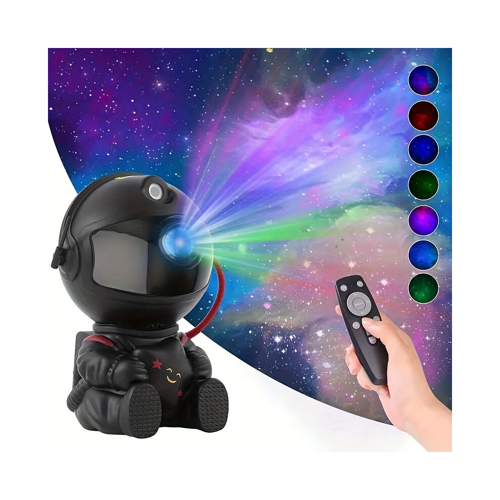 (Black) Galaxy Starry Sky Projector LED Night Light, Astronaut Lamp Star Light