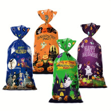 50-Piece Halloween Treat Bags - Pumpkin & Ghost Designs