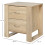Homcom HOMCOM 2 Drawer Boxy Bedside Table w/ Handles Elevated Base Oak Brown 2