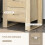 Homcom HOMCOM 2 Drawer Boxy Bedside Table w/ Handles Elevated Base Oak Brown 4