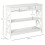Homcom HOMCOM Console Table Side Desk Shelves Drawers Open Top X Support Hallway White 2