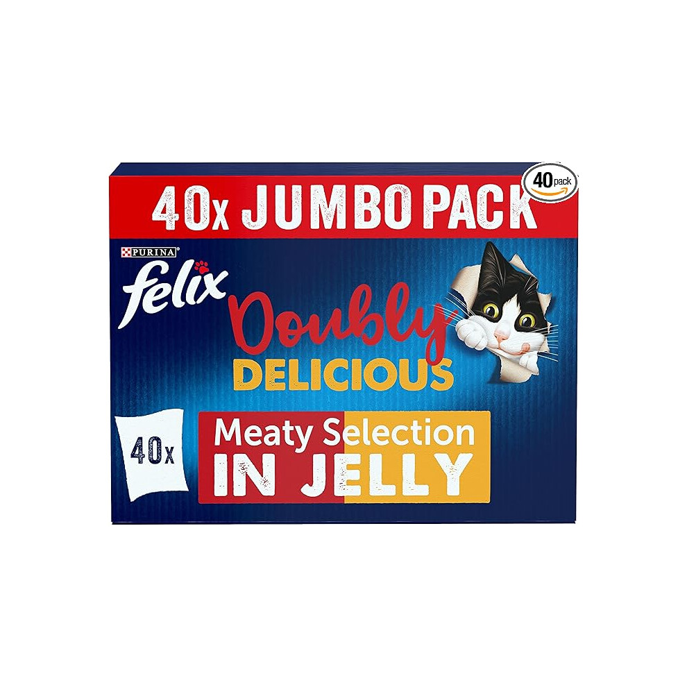 FELIX Doubly Delicious Meaty Cat Food 40x100g