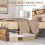 Homcom HOMCOM 4.6FT Double Bed Frame with Storage Headboard and Under Bed Storage 2