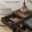 Homcom HOMCOM Upholstered Entryway Shoe Bench with Storage Drawer Open Shelf Brown 4