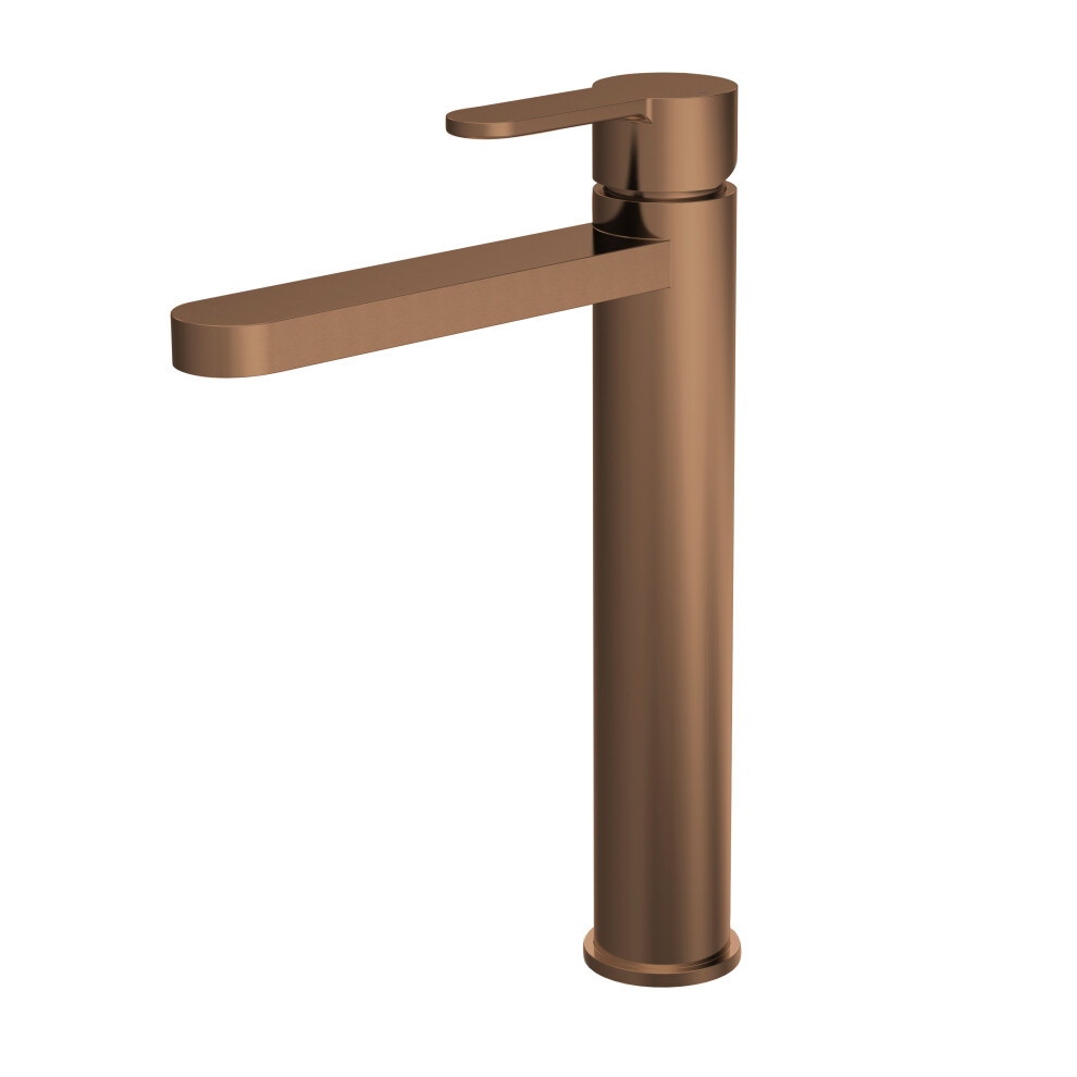 Balterley Pride Round High Rise Mono Basin Mixer Tap - Brushed Bronze