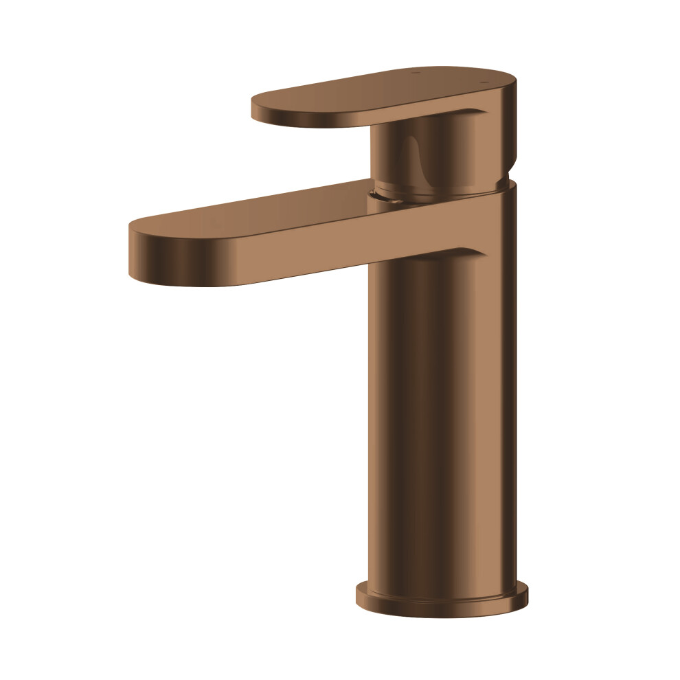 Current Round Mono Basin Mixer Tap with Push Button Waste - Brushed Bronze - Balterley