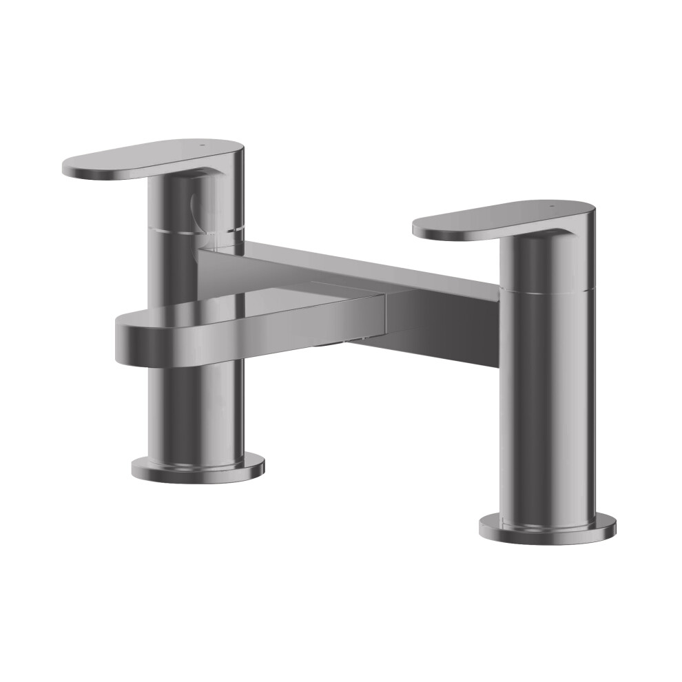 Current Round Deck Mounted Bath Filler Tap - Brushed Pewter - Balterley