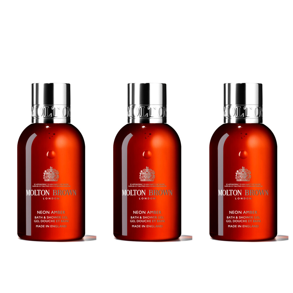 Molton Brown Neon Amber Shower Gel (3 x 100ml Bottles)