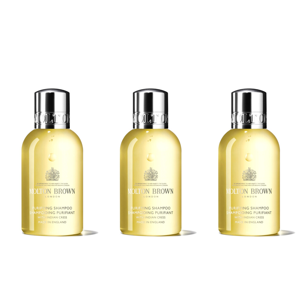 Molton Brown Purifying Shampoo With Indian Cress 3 x 100ml Bottles