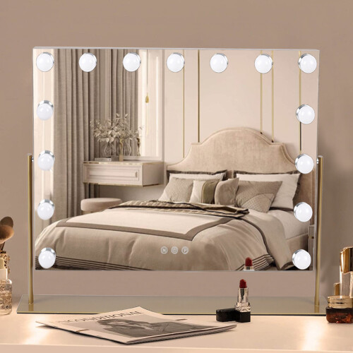 Living And Home Hollywood Vanity LED Lighted Makeup Mirror 1