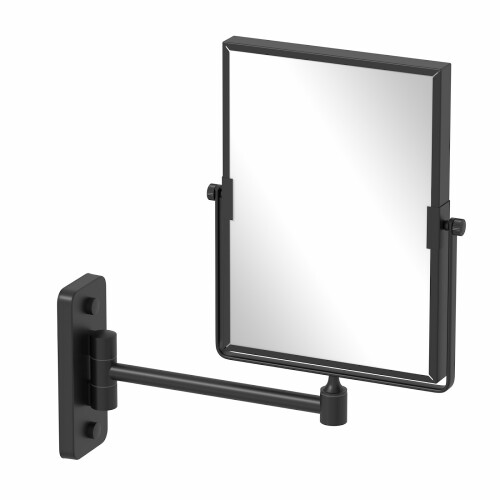 (Black) Wall Mounted Magnifying Shaving Bathroom Mirror 2