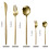 Stainless steel knife and fork 30pcs tableware set gold 4