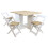 Mercers Furniture Corona White Butterfly Dining Set Drop Leaf Pine Wooden 3