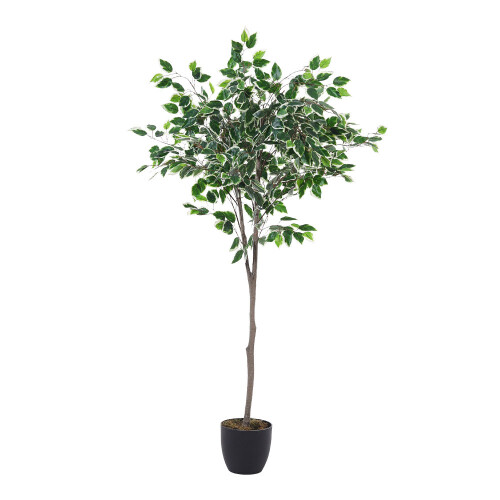 Living And Home 150cm Artificial Ficus Tree Decorative Plant in Planter 1
