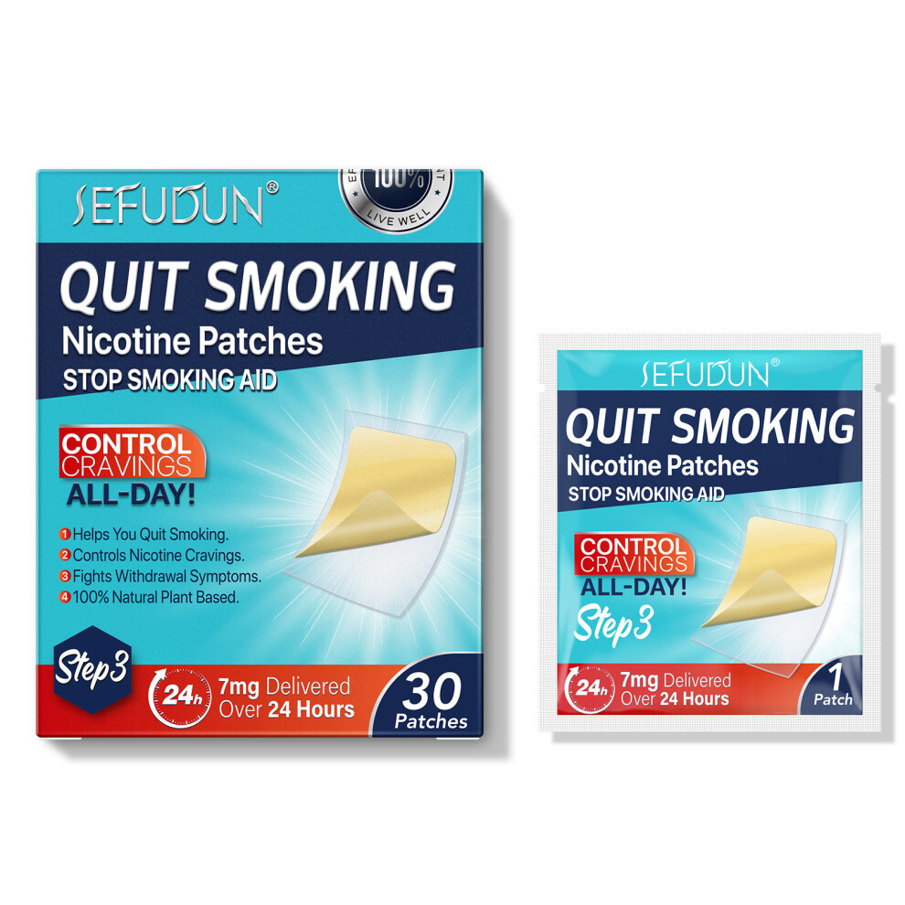 (Phase 3 30pcs) SEFUDUN Nicotine Quitting Patch for Adults