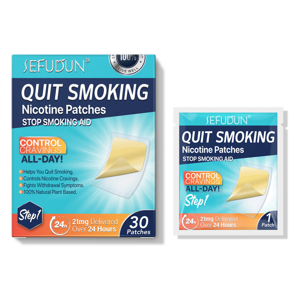 (Phase 1 30pcs) SEFUDUN Nicotine Quitting Patch for Adults