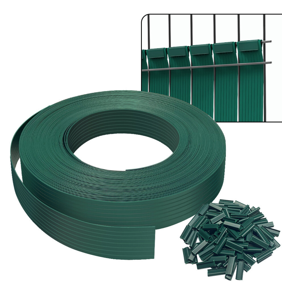 VOUNOT PVC Privacy Strips Garden Privacy Fence Screen 75m x 4.7cm with 150 Clips, Green