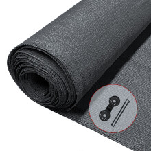 VOUNOT 1x10m Privacy Netting HDPE Shading Net 75% Shading Rate Anthracite