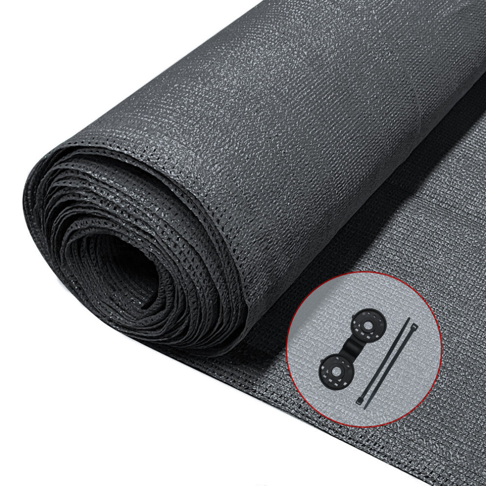 Vounot 1X10m Privacy Netting Hdpe Shading Net 75% Shading Rate Anthracite