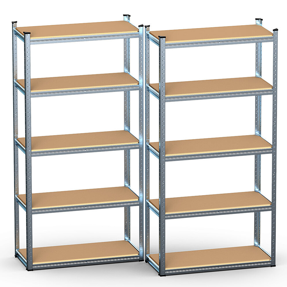 VOUNOT Heavy Duty 5 Tier Garage Storage Shelves Set of 2 Units 180x90x40cm