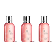 Molton Brown Rhubarb & Rose Shower Gel (3 x 100ml Bottles)