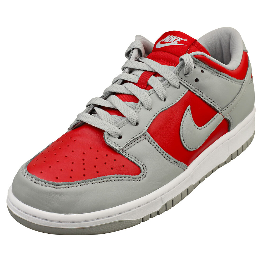 (12) Nike Dunk Low Qs Mens Fashion Trainers in Grey Red