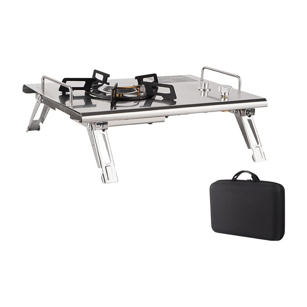 Folding Cassette Stove Portable Camping Gas Stove IGT 4000W Table Stove Hiking Picnic Stainless Steel Burner BBQ Cooking Furnace